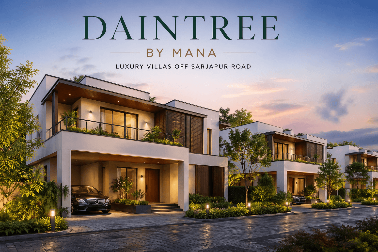 Daintree by Mana 4 BHK luxury villas for sale with private backyard, spacious living and urban rainforest design in Bangalore