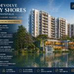 CoEvolve Misty Shores Whitefield 2, 3, 4 BHK lake view apartments premium high-rise building exterior day view