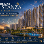 DS Max Sky Stanza Jigani main featured image showcasing premium 2 and 3 BHK apartments with modern architecture and luxury community living