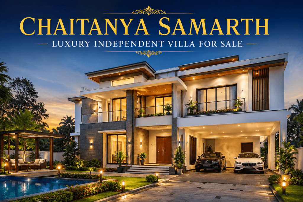 Chaitanya Samarth Bangalore luxury independent villa exterior view with modern architecture and premium villa design