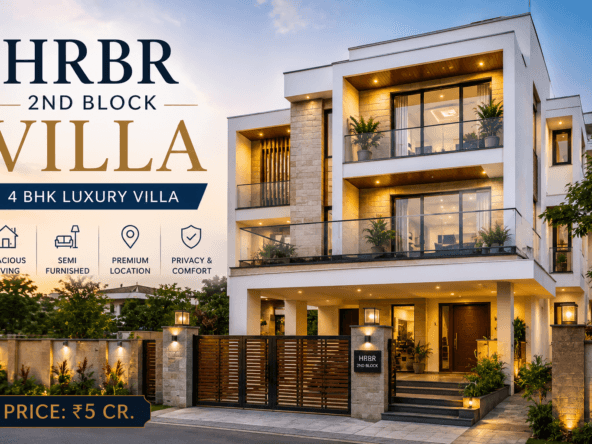 HRBR 2nd Block Villa Bangalore featured image showcasing premium 4 BHK luxury villa with elegant design and modern exterior.