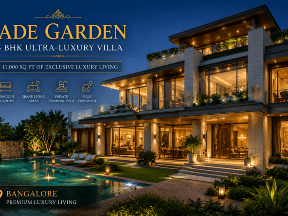 Jade Garden Bangalore ultra-luxury 4 BHK villa for sale with private pool, spacious living areas and premium villa lifestyle in Bangalore