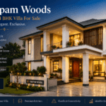 Pushpam Woods Bangalore premium 4 BHK villa for sale featuring luxury modern villa design, 5,000 sq ft layout, servant room, and semi-furnished interiors