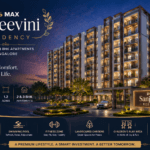 DS MAX Sanjeevini Residency premium apartment project in Bangalore with modern elevation, luxury amenities, landscaped surroundings, and 2 & 3 BHK apartments.