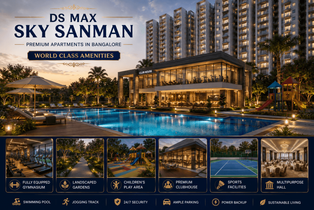 DS Max Sky Sanman world class amenities with clubhouse swimming pool gym landscaped gardens and premium lifestyle features