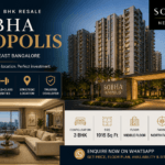 Sobha Neopolis 3 BHK Resale Varthur 3 BHK luxury apartment exterior with high-rise towers in East Bangalore