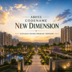 Abhee Codename New Dimension Scotland-themed luxury residential township with premium high-rise apartments, landscaped gardens, clubhouse, and man-made lake on Varthur Sarjapur Road Bangalore