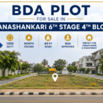 BDA Plot for Sale in Banashankari 6th Stage 4th Block, Bangalore – 1200 sq ft north-facing residential plot on a 40-ft road with BDA approval.