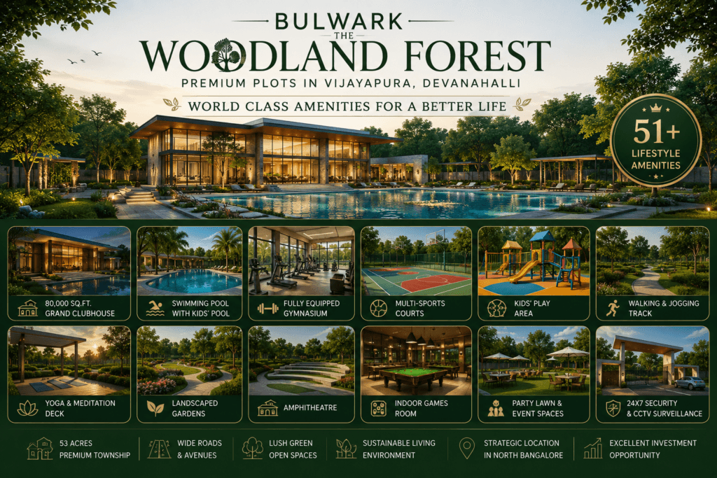 Bulwark The Woodland Forest world-class amenities including grand clubhouse, swimming pool, gymnasium, landscaped gardens, sports courts and lifestyle facilities