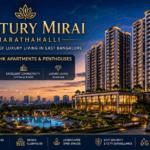 Century Mirai Marathahalli luxury apartment towers with premium amenities, landscaped gardens, clubhouse, and swimming pool in East Bangalore