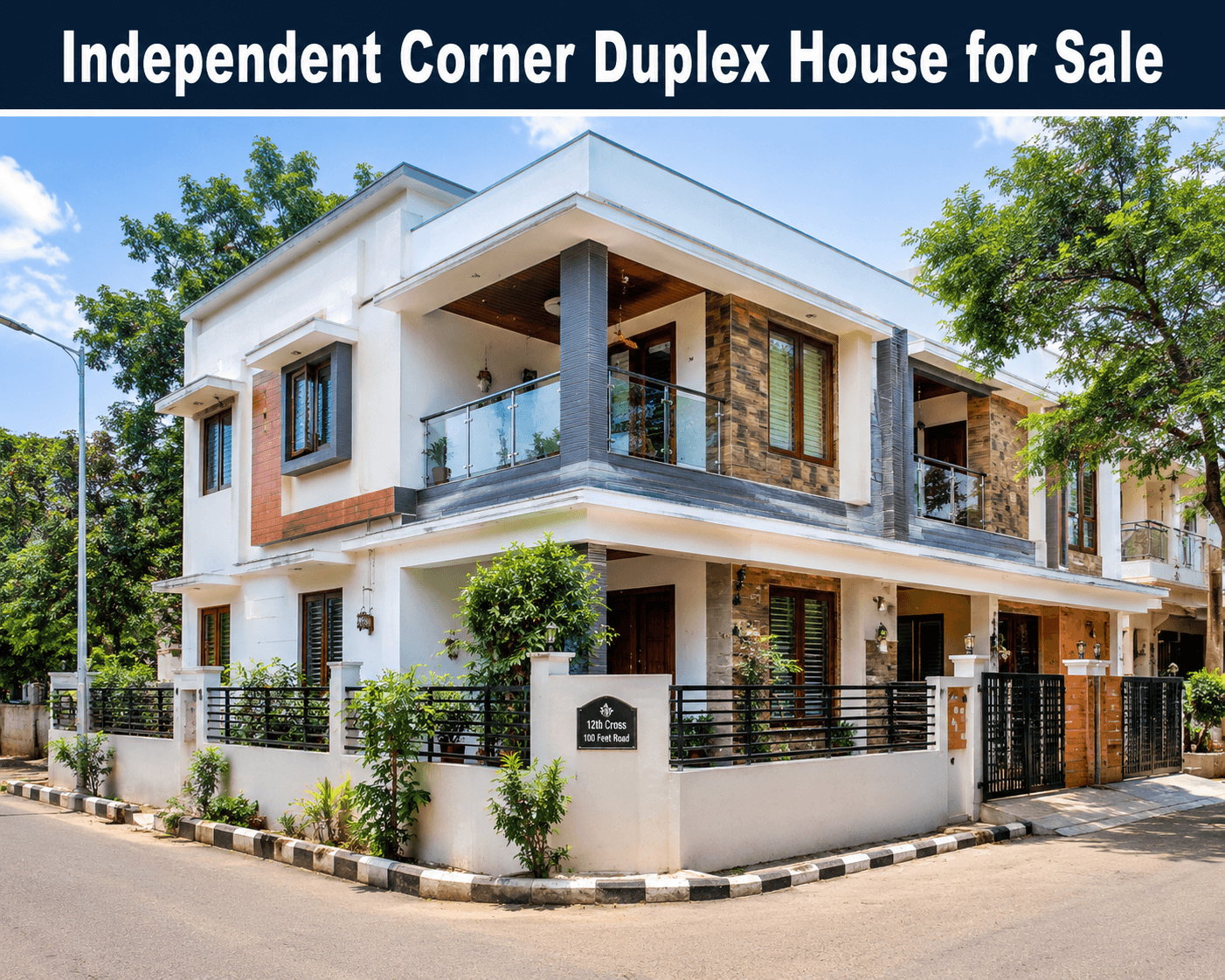 Independent Corner Duplex House for Sale in Indiranagar Bangalore with 4600 Sq Ft Built-up Area