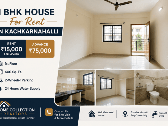1 BHK House for Rent in Kachkarnahalli