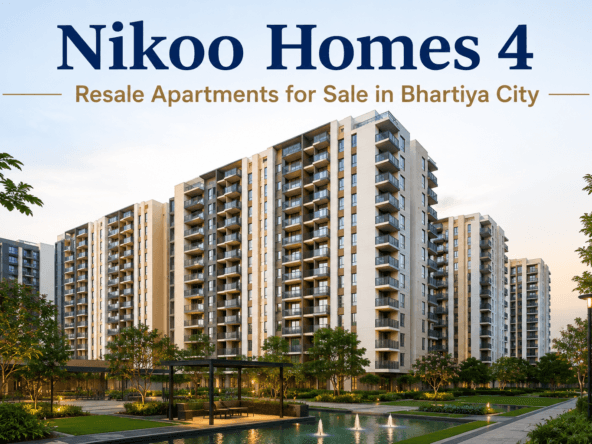 Nikoo Homes 4 resale apartments for sale in Bhartiya City, Thanisandra Bangalore with luxury residential towers, landscaped gardens, and premium township amenities.