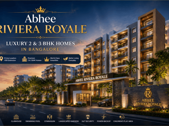 Abhee Riviera Royale luxury 2 & 3 BHK apartments in HSR Extension Bangalore with premium residential towers and landscaped surroundings