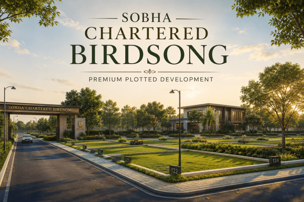 Sobha Chartered Birdsong premium residential plotted development near Doddaballapur Highway North Bangalore