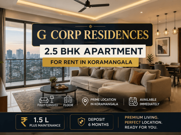 G Corp Residences 2.5 BHK Apartment for Rent in Koramangala