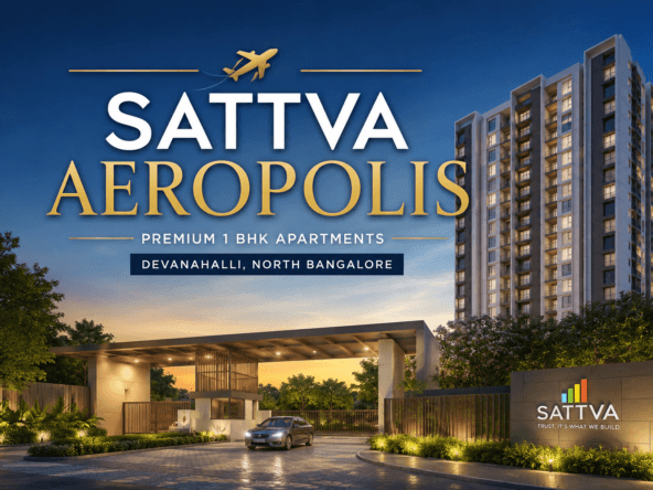 SATTVA AEROPOLIS premium 1 BHK apartments in Devanahalli, North Bangalore with modern residential towers