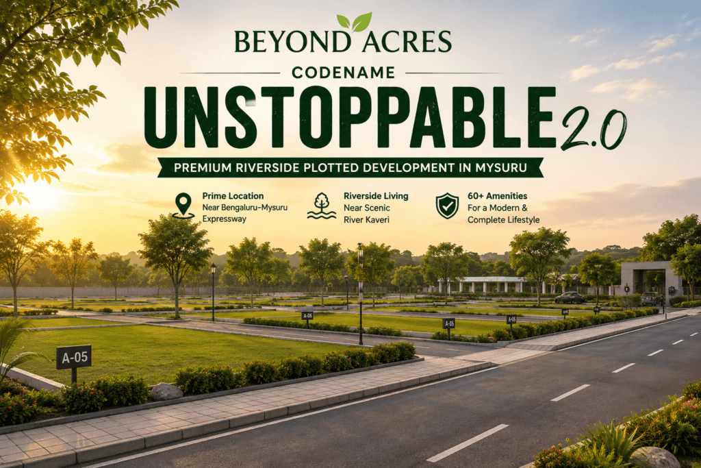 Beyond Acres Codename Unstoppable 2.0 premium residential plots near Bengaluru–Mysuru Expressway in Mysuru