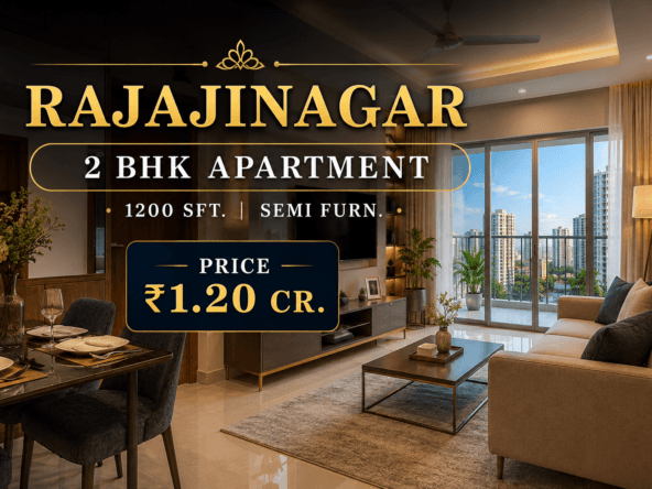 Rajajinagar 2 BHK Apartment 1200 Sq Ft Semi-Furnished Home for Sale in Bangalore