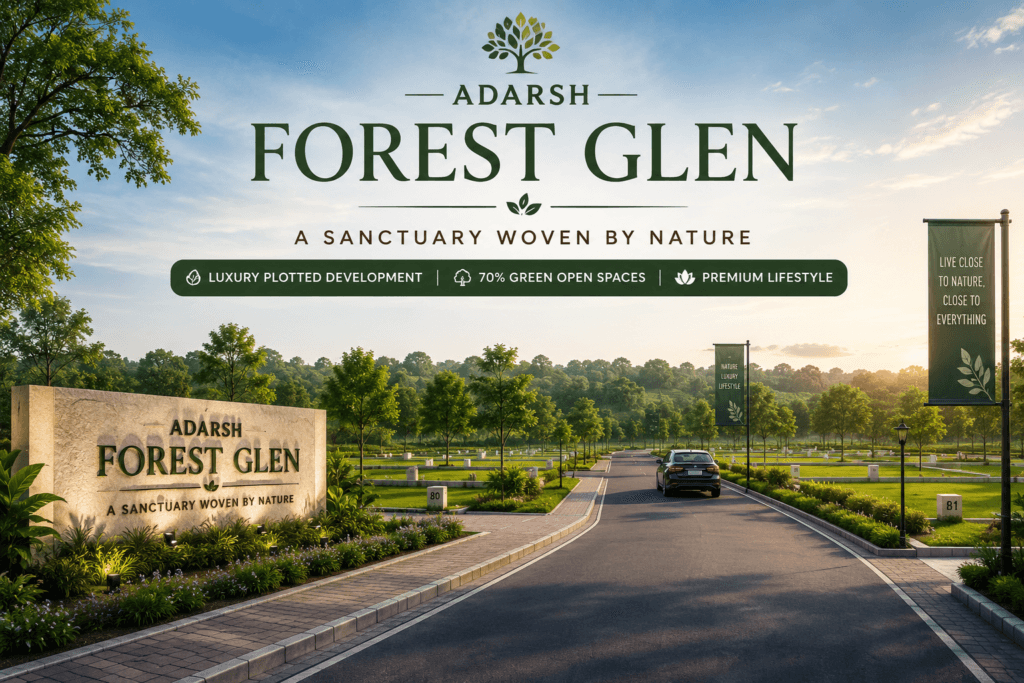 Adarsh Forest Glen luxury residential plots surrounded by green open spaces in a premium gated community Off Sarjapur Road Bangalore