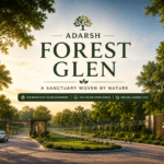 Adarsh Forest Glen premium plotted development entrance with lush green landscapes and luxury gated community Off Sarjapur Road Bangalore