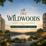 JRC Wildwoods Sarjapur Road premium 3 BHK lake view apartments in Bangalore surrounded by lush greenery and a 67-acre lake