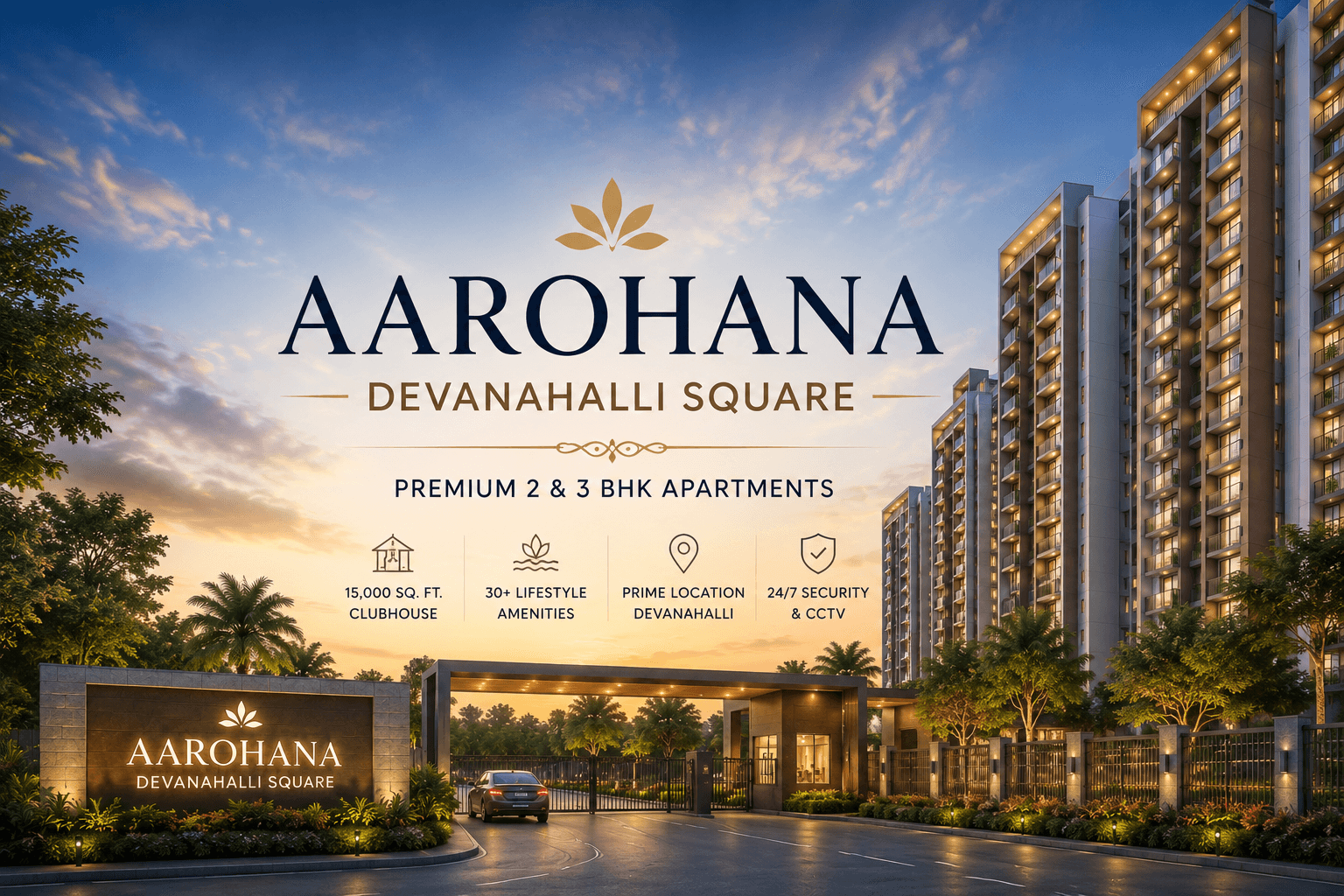 Aarohana Devanahalli Square Premium 2 & 3 BHK Apartments in Devanahalli North Bangalore