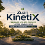 Zuari KinetiX Premium Sports-Themed Plotted Development in North Bangalore with landscaped entrance and gated community